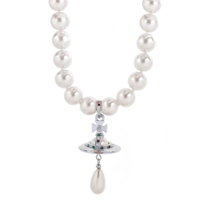 0CEE044C-1660-40B8-8DC3-76DDB0A63440.jpg Silver chocker one row pearl drop necklace