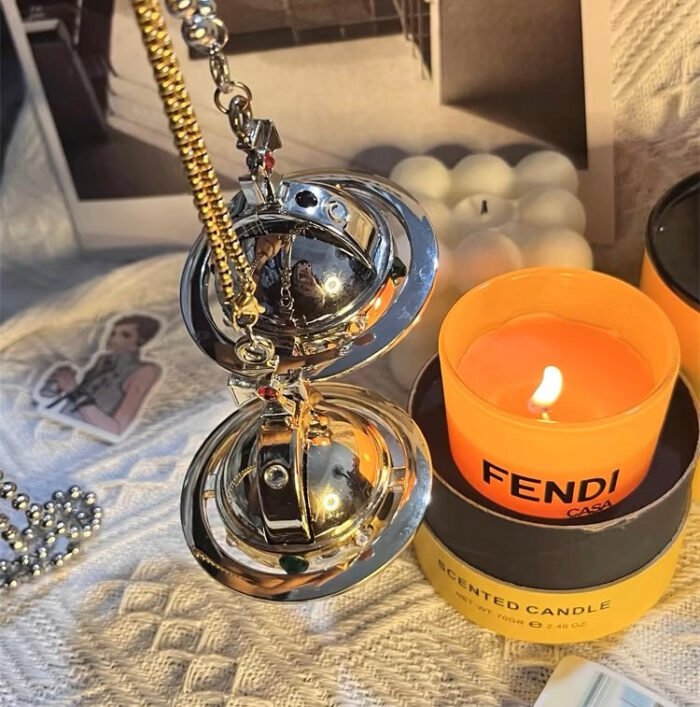 sliver shin's lighter orb necklace (with box)