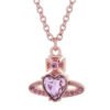 crystal heart necklace (with box)