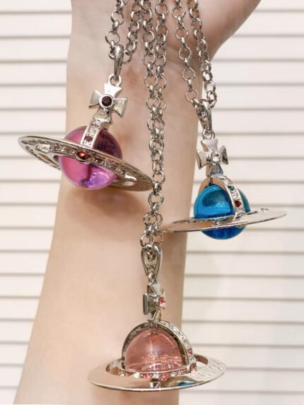 20MM ORB Classic Saturn Pendant Necklace (with box)