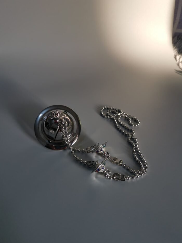 sliver shin's lighter orb necklace (with box)