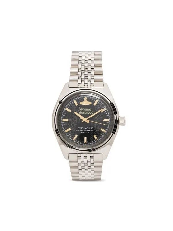 43BC17DA-6772-4697-BBC3-873ED6A5AA14.jpg Silver black face watch (with box)
