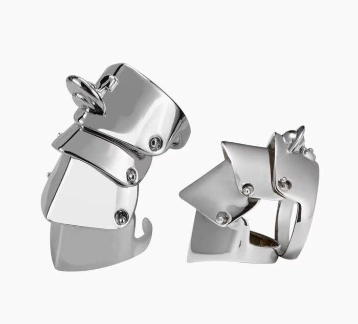 silver armour ring (with box)