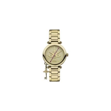 gold compass watch (with box)