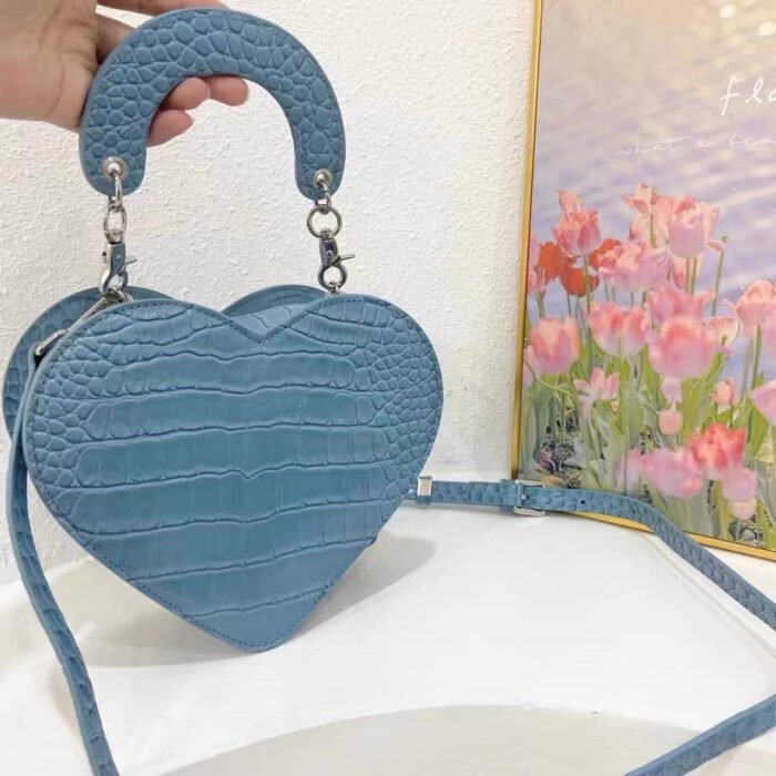 Blue Josephine heart crossbody handbag (with dust bag)