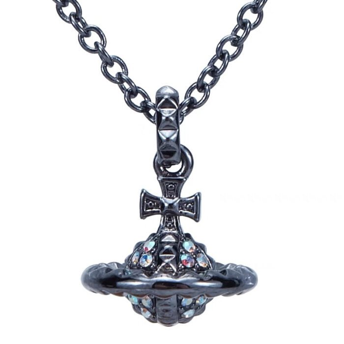 Black orb necklace (with box)