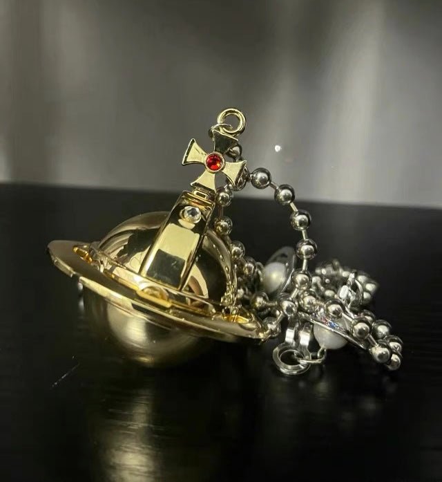 sliver shin's lighter orb necklace (with box)