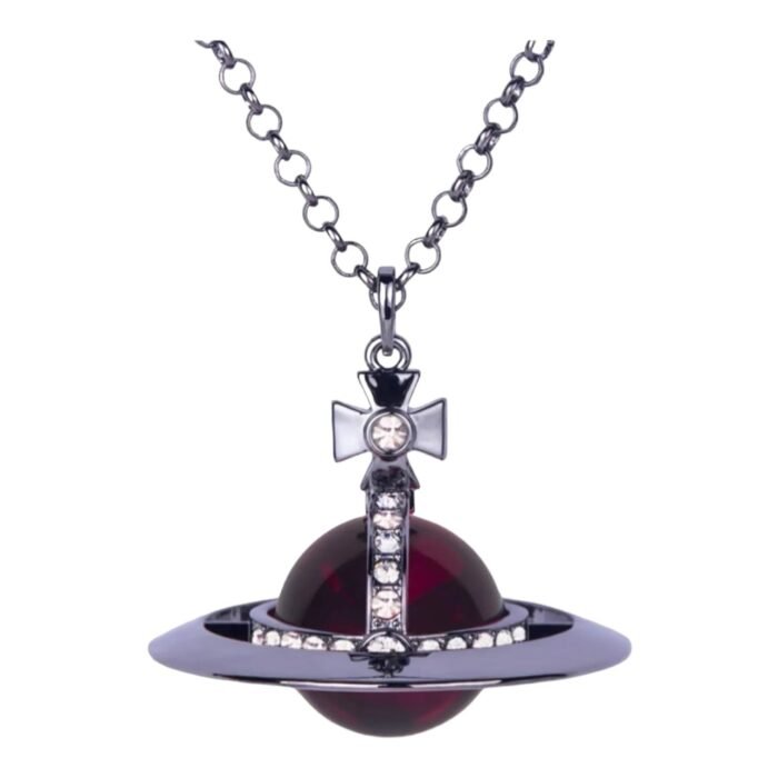 91A65F81-106D-42C2-836A-8577F83853B5.jpg 30MM ORB Classic Saturn Pendant Necklace (with box)
