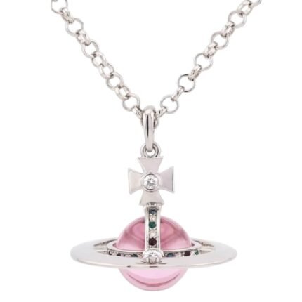 Pink orb necklace (with box) (20mm)