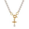 gold aleksa pearl necklace (with box)