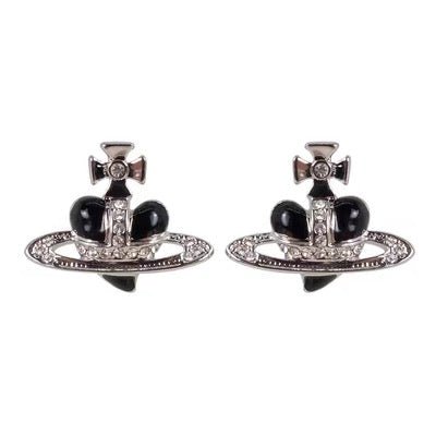 black hearts earrings (with box)