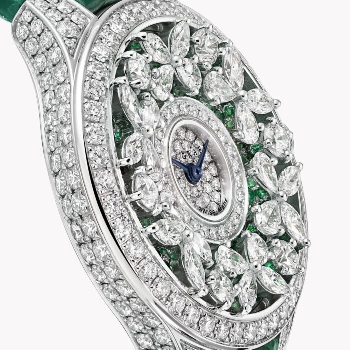 BF33WGDE_GW10113_detail_3.jpg Classic Butterfly Diamond and Emerald Watch