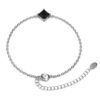 Back_16-1 Samantha 18k White Gold Plated Bracelet with Black Crystal