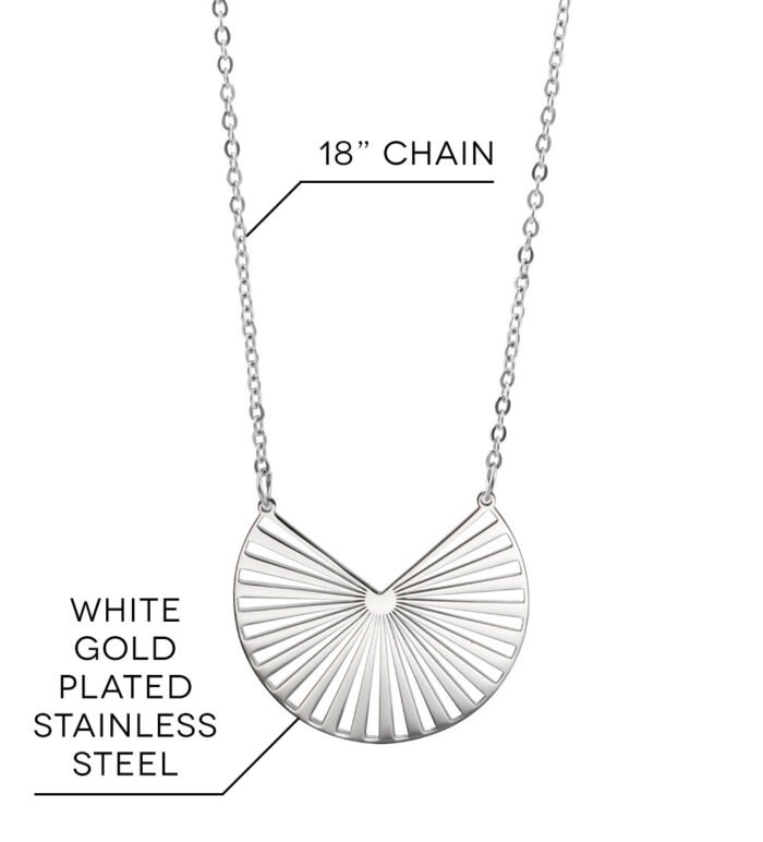 Taylor Charisma 18k White Gold Plated Stainless Steel Earrings. Bracelet. and Necklace Set