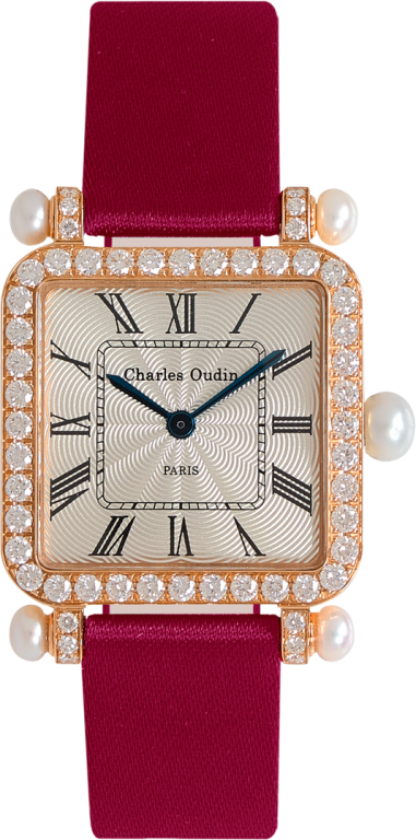 PANSY RETRO WITH PEARLS WATCH ROSE GOLD 24MM