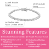 Ezra 18k White Gold Plated Infinity Tennis Bracelet with Cubic Zirconia Crystals