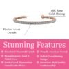 LeilaRG_infograph_7-USA Leila 18k White Gold Plated Cubic Zirconia Tennis Bracelet