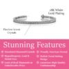 LeilaWG_infograph_7-USA Leila 18k White Gold Plated Cubic Zirconia Tennis Bracelet