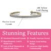 LeilaYG_infograph_7-USA Leila 18k White Gold Plated Cubic Zirconia Tennis Bracelet