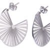 Taylor Charisma 18k White Gold Plated Stainless Steel Earrings. Bracelet. and Necklace Set