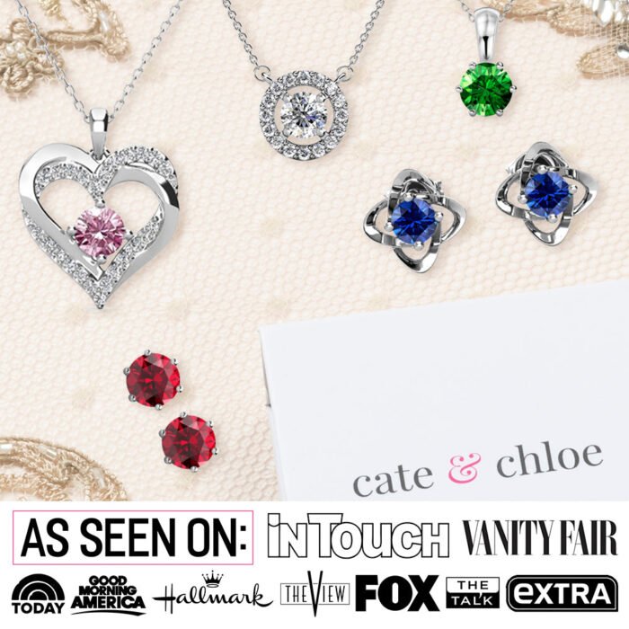 birthstone2_a36c2bef-1a97-428f-b2e1-426660d3f6f6 September Birthstone Sapphire Necklace. 18k White Gold Plated Solitaire Necklace with 1CT Crystal