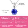 birthstoneN10_infograph_7-USA_62c33119-4a61-448d-8e3f-46abafd1ae39 September Birthstone Sapphire Necklace. 18k White Gold Plated Solitaire Necklace with 1CT Crystal
