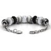 Aurora 18k White Gold Plated Beaded Bracelet with Crystals