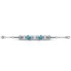 Aurora 18k White Gold Plated Beaded Bracelet with Crystals