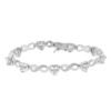 Amanda 18k White Gold Plated Infinity Heart Tennis Bracelet with CZ Crystals