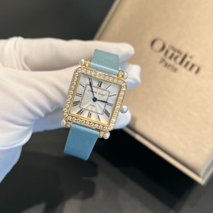 PANSY RETRO WITH PEARLS WATCH YELLOW GOLD 24MM